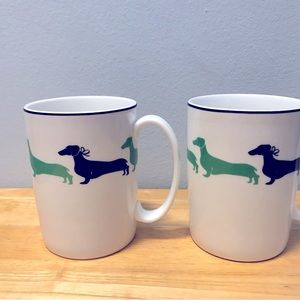 2 Kate Spade Lenox Dachshund Mugs Wickford China